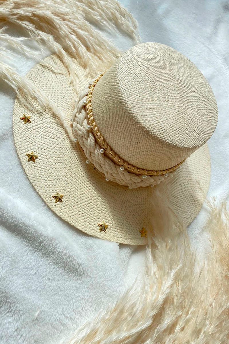 Boho Star Flat Hat