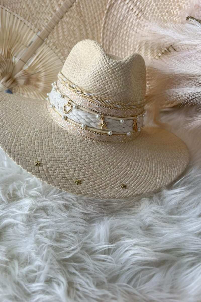 Coral White Hat